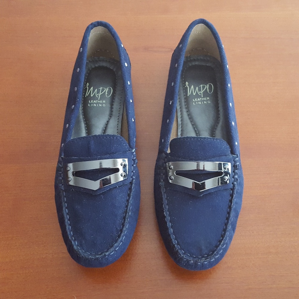 IMPO WOMEN NAVY BLUE MOCCASINS SIZE 6.5